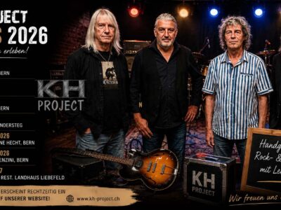 Events 2026, Sylvester, Lorenzini, Lorenzini Bern, Bindella, Quick, Quick Bar, Hecht, Video, Audio, Kandersteg, Schweizerhof, Schweizerhof Kandersteg, Hasim's, Members, Musiker, KH Project, Rock & Blues, Küre Hauser, Schlagzeuger, Schlagzeug, Rock und Blues, heimische Musikszene, Band, Bern, Bühne, handgemachte Musik, Berner Rockmusik, Lindbergh, Ocean, No Problem, Roots 66 feat. Polo Hofer, Konzert, Jack Minnig, Gitarre, HUBER MINNIG, BMG Ariola, Country, R&R Oldies, Kuno Lauener, Büne Huber, Endo Anaconda, Schmidi Schmidhauser, René Eberhard, Bass, Grooves, E-Bass, Rolf LL Lüthi, Matthias Heimlicher, Vlada, Philipp Fankhauser, Rockustics, Tutti Matti, Magna Carta, Andy Maurer, Hanery Amman. Professor Miquel Rubio, Konservatorium Bern, AM Gitarren & Bass Schule, Tres Pesetas, Acoustic Latin Gitarren Trio, Van Dox, Rock Cover Band Copperhead, Folk Rock Miraval Bamboo Faya, Reggea um Peppe Claudio (the Wailers) Bonnie & the Groove Cats, Plüsch, Andreas Vollenweider, Mich Gerber, Bellamy Brothers, Kenny Moore (Tina Turner), Sandee, Andy Pupato, Junior Marvin, Bob Marley, Referenze, Kontakt, Galerie, Audio & Video, Events, Video/Audio, Logos & Bandfotos, Stageplan, Can’t Go Home No More – Walter Liniger, Hundred Miles, Endless Me, Lost You In The Canyon – M. Cohn, Cant Find My Way Home – S. Winwood, Lay Down Sally – E. Clapton, Setting Me Up – M. Knopfler, This In Your World – C. Russel