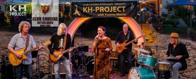 Club Caverne in Matten, Club Caverne, Club Caverne Interlaken, Parkhotel, Matten bei Interlaken, Members, Musiker, KH Project, Rock & Blues, Schlagzeuger, Schlagzeug, Rock und Blues, heimische Musikszene, Band, Bern, Bühne, handgemachte Musik, Berner Rockmusik, Yvonne Moore, Küre Hause, Jack Minnig, Andy Maurer, René Eberhard, Yvonne Moore, Live, Live-Gig,