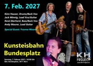 Landhaus, Landhaus Liebefeld, Hasim's, Members, Musiker, KH Project, Rock & Blues, Schlagzeuger, Schlagzeug, Rock und Blues, heimische Musikszene, Band, Bern, Bühne, handgemachte Musik, Berner Rockmusik, Yvonne Moore, Küre Hause, Jack Minnig, Andy Maurer, René Eberhard, Eisbahn Bundesplatz, Bundesplatz, Live, Live-Gig,