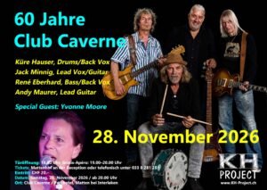 Club Caverne in Matten, Club Caverne, Club Caverne Interlaken, Parkhotel, Matten bei Interlaken, Members, Musiker, KH Project, Rock & Blues, Schlagzeuger, Schlagzeug, Rock und Blues, heimische Musikszene, Band, Bern, Bühne, handgemachte Musik, Berner Rockmusik, Yvonne Moore, Küre Hause, Jack Minnig, Andy Maurer, René Eberhard, Yvonne Moore, Live, Live-Gig,